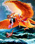 KRSNA DELIVERS HIS DEVOTEE FROM THE OCEAN OF BIRTH AND DEATH